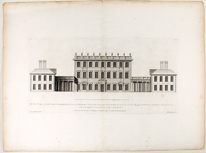 Item #17743 The North Prospect of Cliefden House in Buckinghamshire the Seat of the Right Hon:ble The Earl of Orkney. Colen CAMPBELL, H. HULSBERGH.