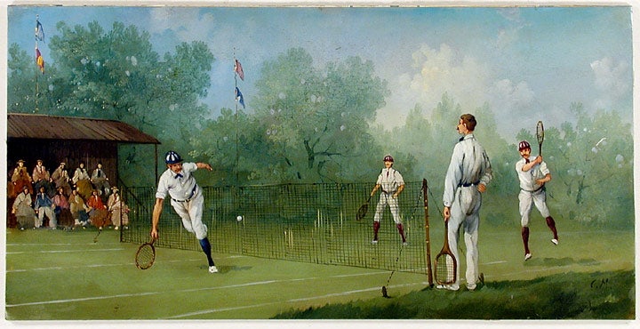 Item #18172 Edwardian Tennis Match: Men's Doubles. Marco CERI.