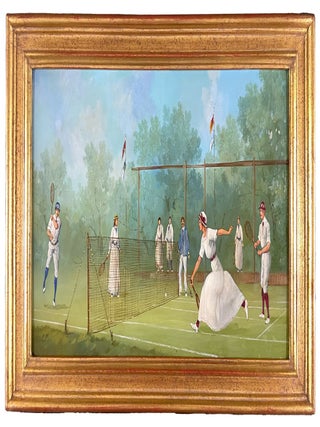 Edwardian Tennis Match: Mixed Doubles
