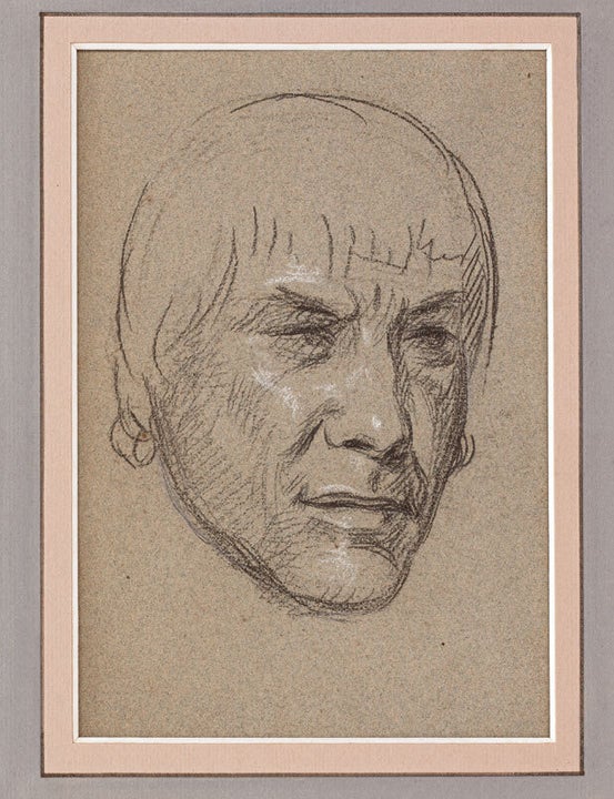 Item #18393 [Chippewa Chief Peechekir, also called Buffalo: A Charcoal Head Study by Charles Bird King for a Painting Later Published in McKenney and Hall's History of the Indian Tribes of North America]. Charles Bird KING.