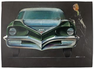 Item #18774 Strange Concept Car with Beautiful Woman. Richard ARBIB