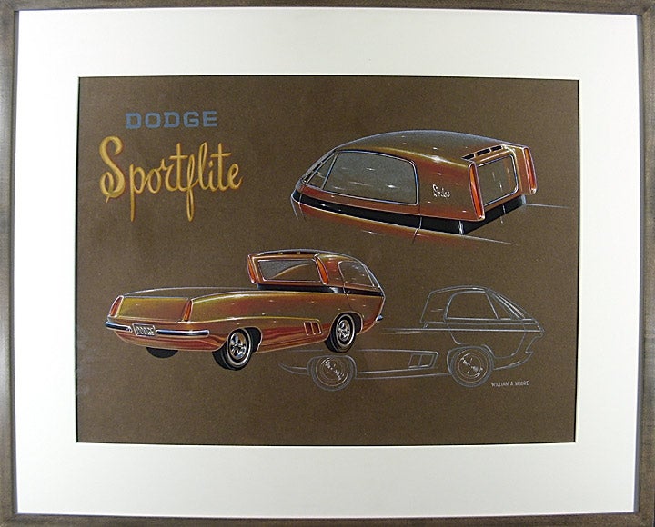Item #18786 "Dodge Sportflite" Concept Art. William A. MOORE.