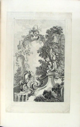 [A collection of engravings of cartouches, architectural fantasies and fans, all in a single album]