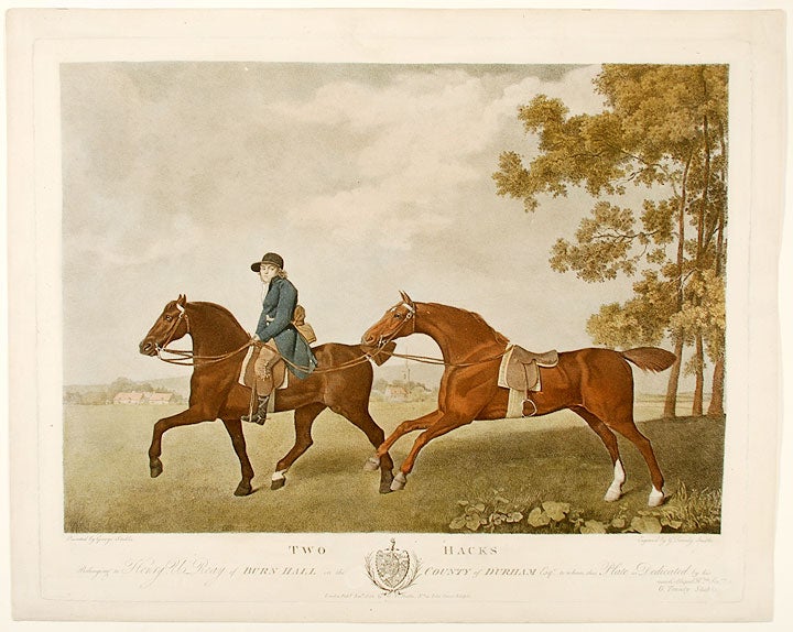 Item #19473 Two Hacks Belonging to Henry U. Reay of Burn Hall in the County of Durham Esq... [and] Two Hunters Belonging to Herny U. Reay of Burn Hall in the County of Durham Esq. George STUBBS, George Townly STUBBS.