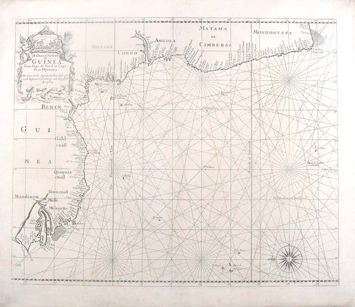 Item #19526 A Chart of the Coast of Guinea from Cape de Verde to Cape Bona Esperança. John THORNTON, Samuel, fl.