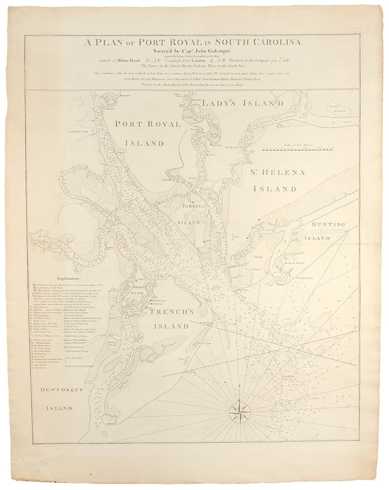 Item #19684 A Plan of Port Royal in South Carolina. Survey'd by Capn. John Gascoigne. John GASCOIGNE, William FADEN.
