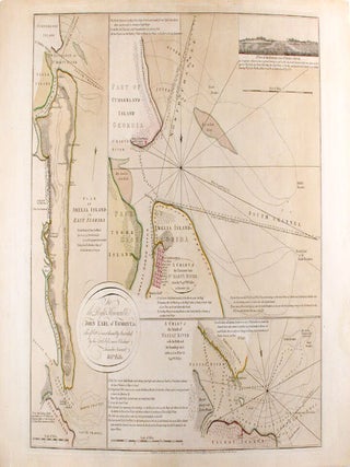 Item #19694 Plan of Amelia Island in East Florida [and] A Chart of the Entrance into St....