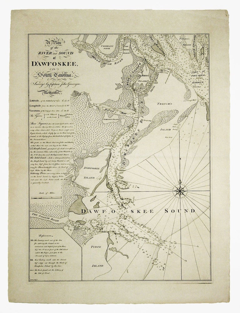 Item #19758 A Plan of the River and Sound of D'Awfoskee, in South Carolina, Survey'd by Captain John Gascoigne. John GASCOIGNE, William FADEN.