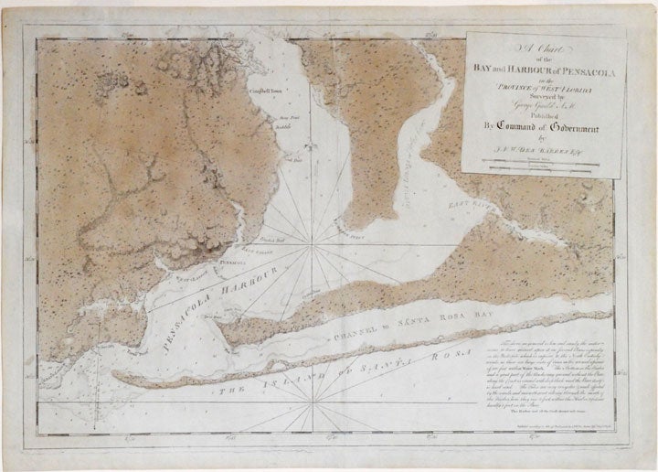Item #19770 A chart of the bay and harbour of Pensacola in the province of West Florida surveyed by George Gauld A.M. J. F. W. DES BARRES.