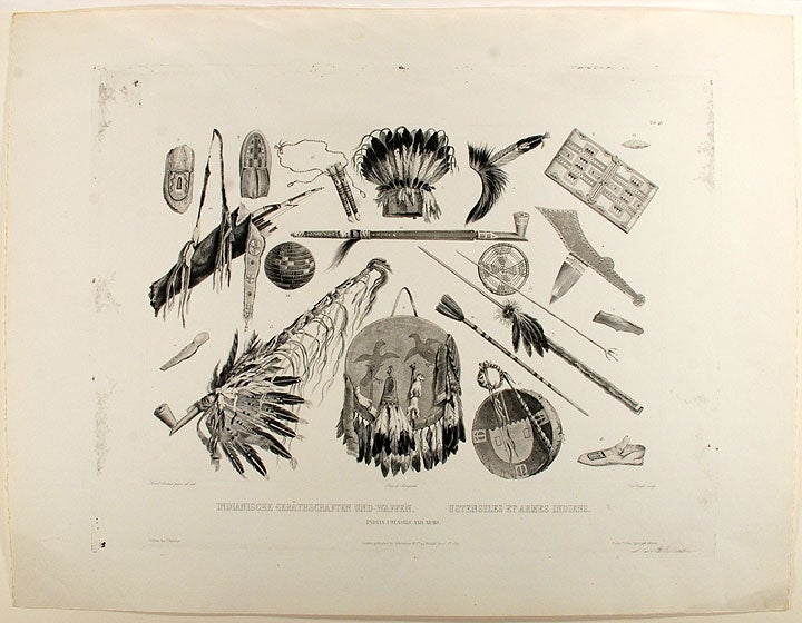 Item #20078 Indian Utensils and Arms. Karl BODMER.