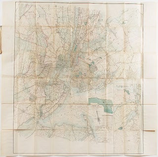 Item #20369 Topographical Map of New York and Vicinity Embracing Fifteen Cities and Above 1700...