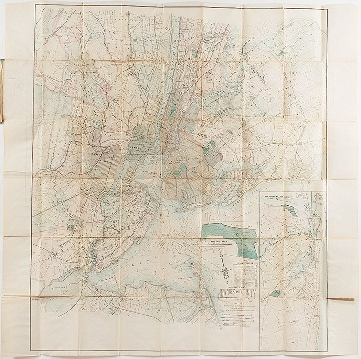 Item #20369 Topographical Map of New York and Vicinity Embracing Fifteen Cities and Above 1700 Square Miles. Matthew DRIPPS, publisher.