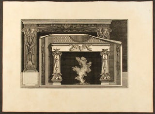Item #20511 [Plate of two neo-Classical fireplaces, from "Diverse maniere d'adornare i...