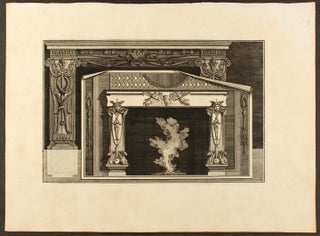 Item #20511 [Plate of two neo-Classical fireplaces, from "Diverse maniere d'adornare i cammini ed...