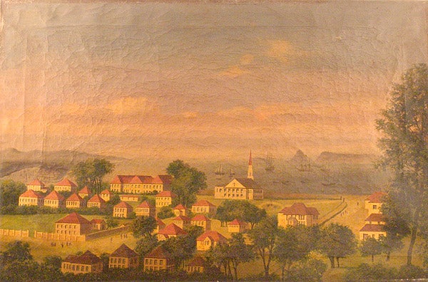 Item #20732 Singapore, from the East Side of Government Hill. Charles Walker KINLOCH, attributed to.