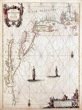 Item #20764 Pas caerte van Nieu Nederlandt en de Engelsche Virginies van Cabo Cod tot Cabo...