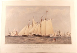 Item #21110 Anglo-American Atlantic yacht race of 1870. Start of the Yachts Dauntless and Cambria...