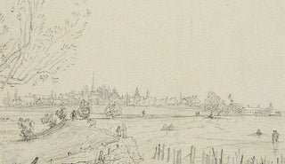 Item #21295 Original Ink Drawing of New Castle, Delaware. John B. DALE