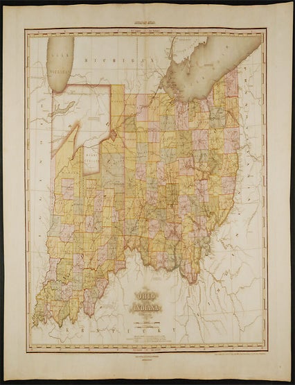 Item #23468 Ohio and Indiana ... Improved to 1825. Henry Schenck TANNER.