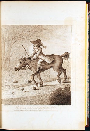 An Academy for Grown Horsemen, containing the completest instructions for walking, trotting, cantering, galloping, stumbling and tumbling. Illustrated with copper plates, and adorned with a portrait of the Author. By Geoffrey Gambado