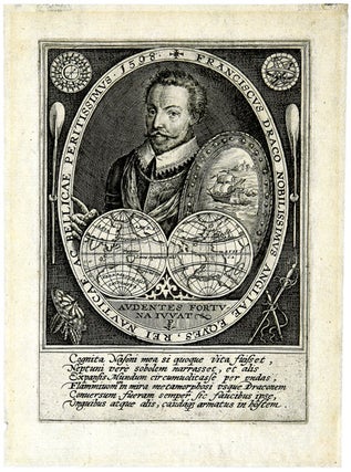 [Engraved portrait of Francis Drake]