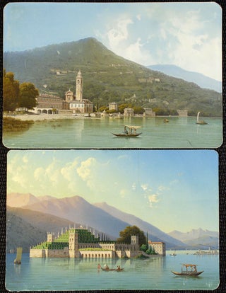 Item #23844 [Isola Bella , Lago Maggiore; and the Bell Tower of Bellagio, Lago Como]. Luigi...