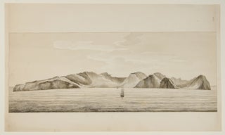 [A series of watercolour views in Brazil and Chile, accomplished by an American naval officer, including two views of Rio de Janeiro, a two-sheet view of Valparaiso and two unidentified views of the South American coast]