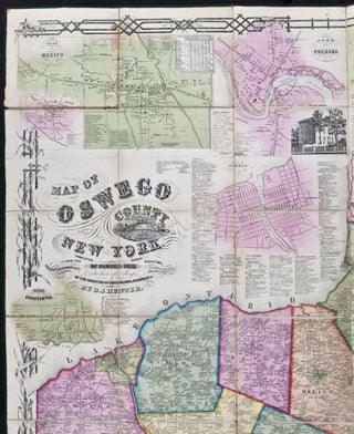 Item #24769 Map of Oswego County, New York, from actual surveys under the direction of Samuel...