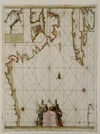 Item #24793 Pas kaart Van de Boght van Florida Met de canaal tusschen Florida en Cuba door C. J....