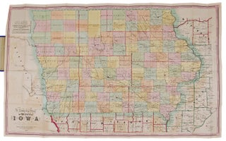 A Township Map of the State of Iowa Compiled from the United States Surveys, official information and personal reconnaissance, showing the streams, roads, towns, post offices, county seats, works of internal improvement, &c., &c