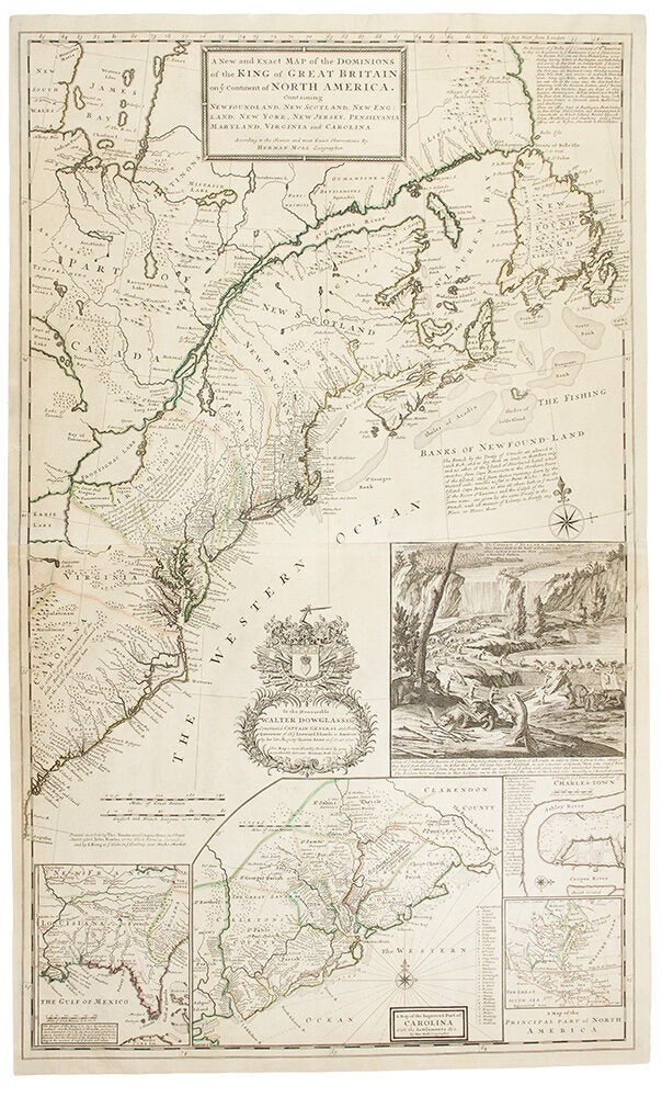 A New and Exact Map of the Dominions of the King of Great Britain on ye ...