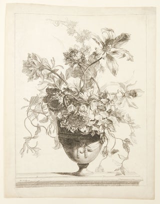 [Album of 17 engraved plates of bouquets of flowers in vases, baskets or garlands from:] [Livre de toutes sortes de fleurs d'après nature]
