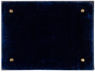 A blue velvet covered and parcel-gilt portfolio case