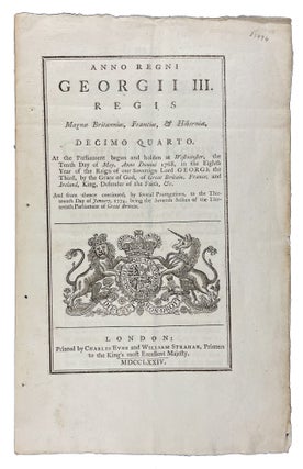 Item #25494 Anno Regni Georgii III ... An Act for further continuing two acts, made in the sixth...