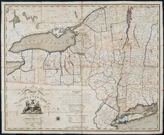 Item #25627 Map of the State of New York by Simeon De Witt Surveyor General Contracted from his...
