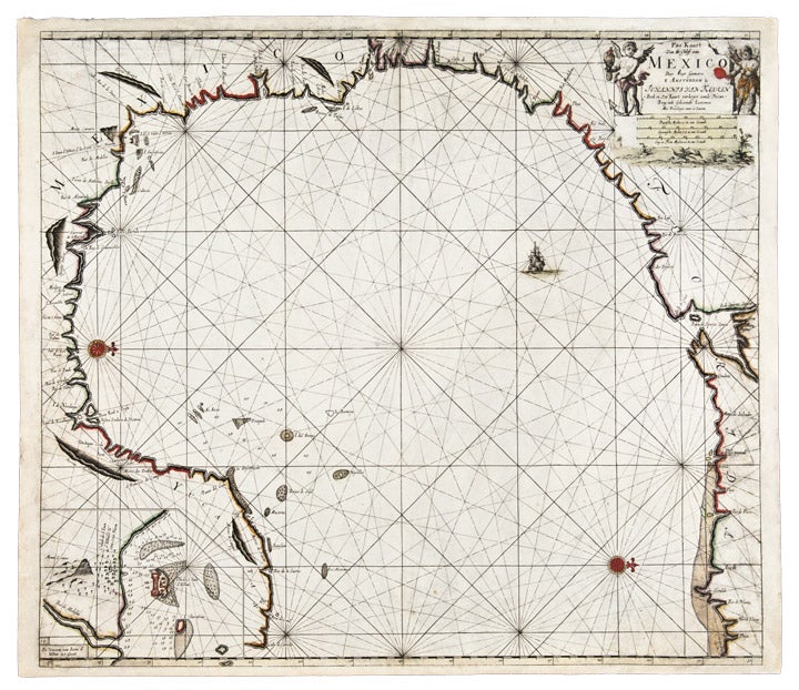 Item #25772 Pas-kaart van de Golff van Mexico. Johannes van KEULEN, Claes Janszoon VOOGHT, d. 1696.