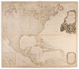 Item #25786 A New Map of North America, with the West India Islands. Divided according to the...