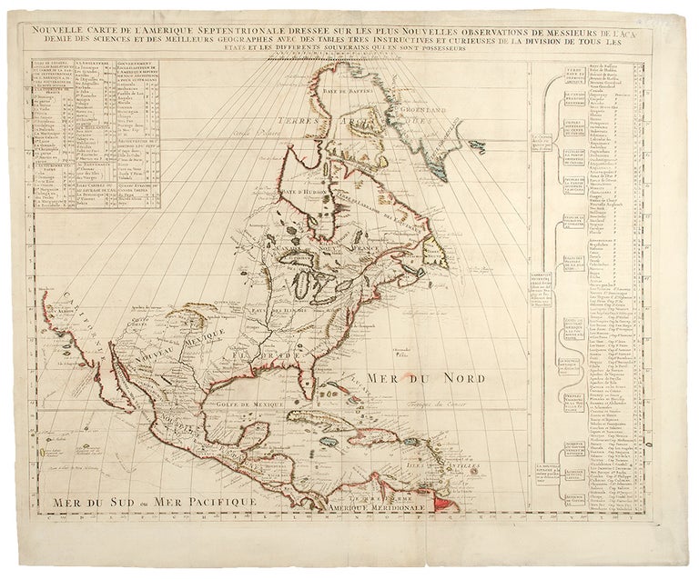 Item #25803 Nouvelle Carte De L'Amerique Septentrionale Dressee Sur Les Plus Nouvelles Observations. Henri Abraham CHATELAIN.