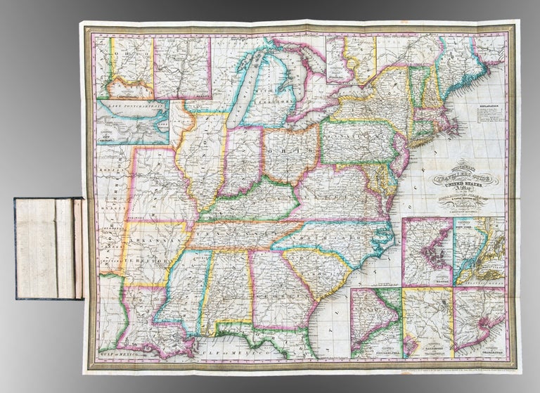 Item #25823 Mitchell's Travellers Guide Through the United States. A Map of the Roads, Distances, Steam Boat & Canal Routes. S. Augustus - J. H. YOUNG UNITED STATES - MITCHELL, publisher.