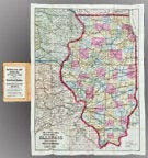Item #25833 Blanchard's Guide Map of Illinois. Rufus BLANCHARD