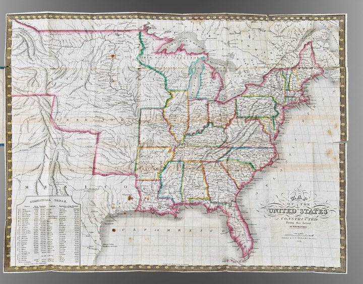 Item #25845 Map of the United States constructed from the latest authorities. C. S. WILLIAMS.