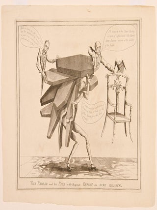 Item #25948 The Pedlar and his Pack or the Desperate Effort, an Over Balance. James AKIN, attrib