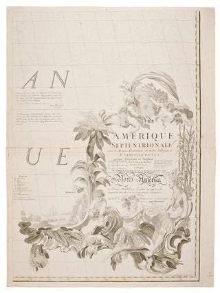 Amerique septentrionale avec les Routes, Distances en miles, Villages et Etablissements François et Anglois. Par le Docteur Mitchel Traduit de l'Anglois ... Corigee en 1776 par M. Hawkins...