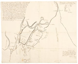 Item #26308 [Manuscript map of the "Waldo Patent" principally depicting the land between the...
