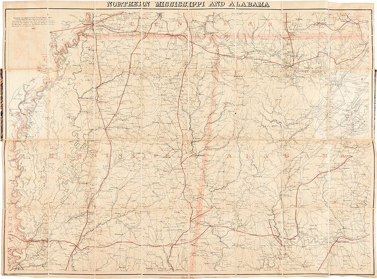 Item #27011 Northern Mississippi and Alabama. CIVIL WAR, Adolph - LINDENKOHL.