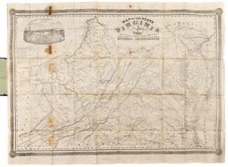 Item #27015 Map of the State of Virginia containing the counties, principal towns, railroads,...
