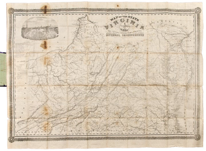 Item #27015 Map of the State of Virginia containing the counties, principal towns, railroads, rivers, canals & all other internal improvements. Lewis von BUCHOLTZ.
