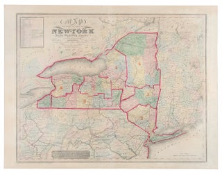Item #27682 Map of the State of New York and the Surrounding Country. David BURR