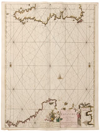 Item #27838 Pas-kaart van de Zuyd Kust van Espaniola met de Zee kust van Nuevo Reyne de Granada....