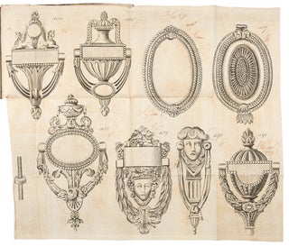 Item #28174 [Early English trade catalogue of brass furniture hardware designs]. English 18th...